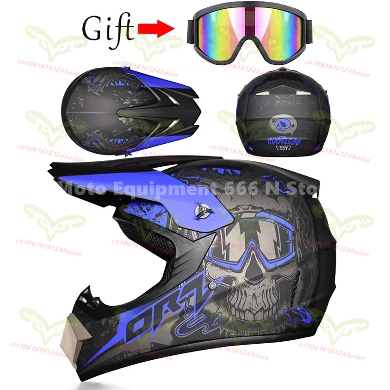 Men's and Women's Off-road Motorcycle Helmet Kart Rally Bike Motocross Helmet Cool Personality Four Seasons cascos para moto