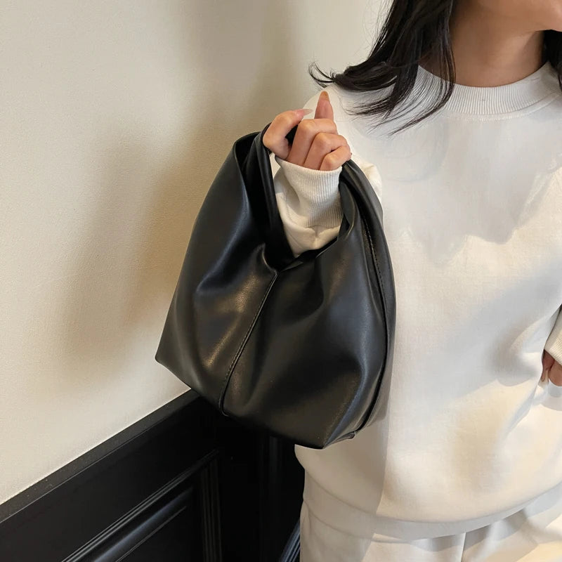 LEFTSIDE Design Small PU Leather Shoulder Bag For Women 2025 New Trend Fashion Y2K Handbags and Purses Females Bucket Bag