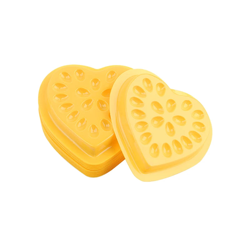 100 pcs Disposable Pvc Heart Shape Flower Holder Sticker Lash Glue Adhesive Pallet For Women Eyelash Extension Makeup Tools