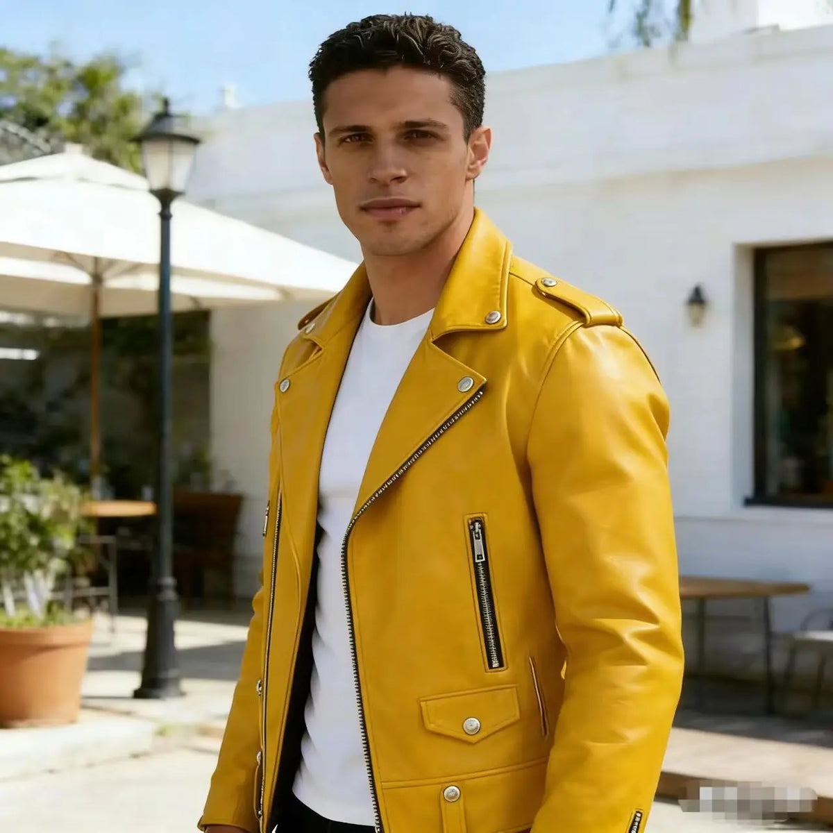 New Fashion Autumn Winter Men Solid Color Long Sleeve Zipper Slim Simple Trendy Faux Leather Coats Male Streetwear Top Clothes