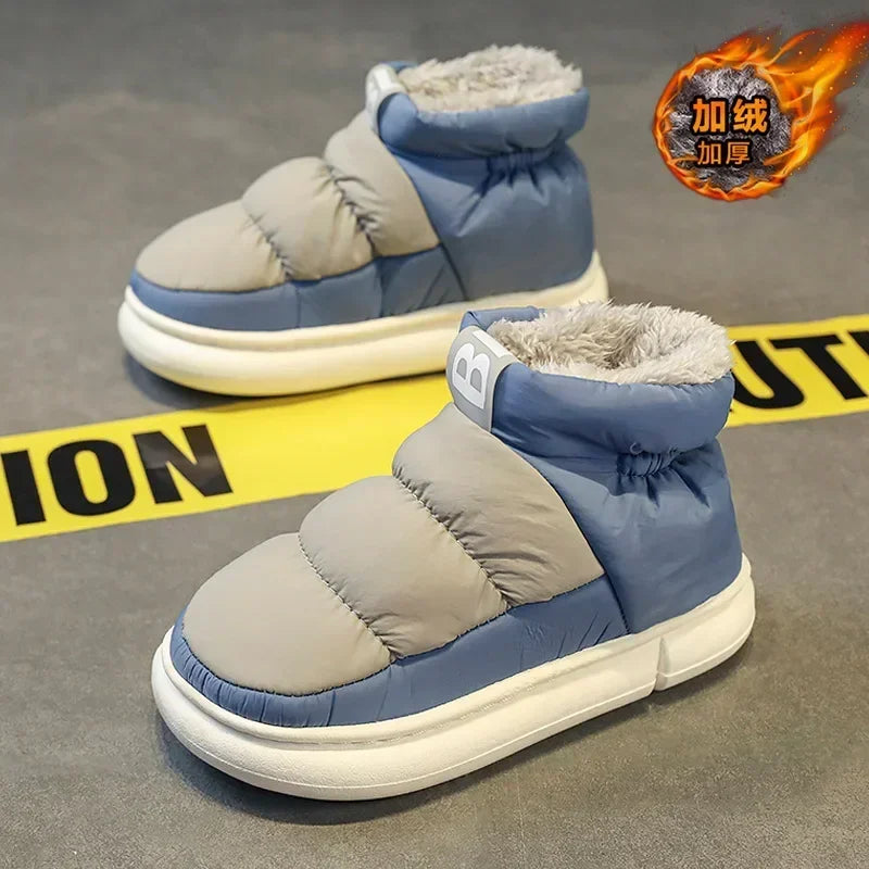 Snow Boots Men Women Winter New Lovers Plush Thick Comfortable Cotton Shoes Waterproof Anti Slip Outdoor Casual Shoes Flats