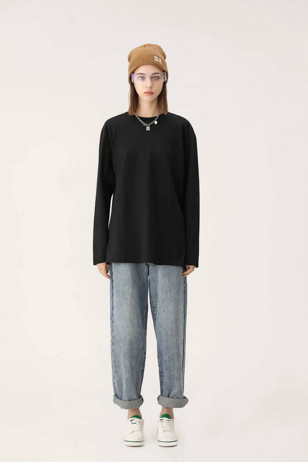 DIY Customize Long Sleeve T-Shirt Fashion T-Shirt Men Women Your Logo/Picture 100% Cotton Oversized Autumn Winter Tops