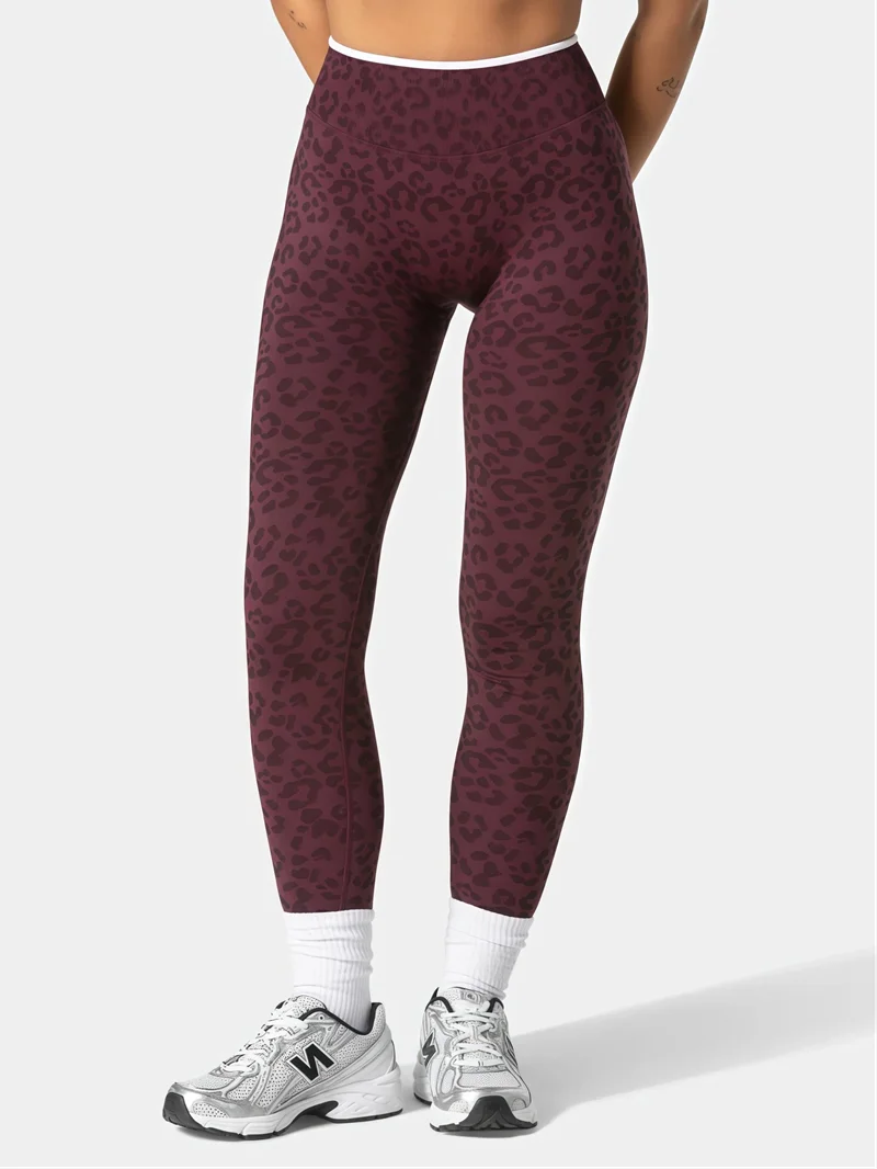 HISTELLO Seamless Sports Pants Leopard Print High Waist Scrunch Hip Shaping Elastic Tummy Fit Running Fitness Yoga Leggings