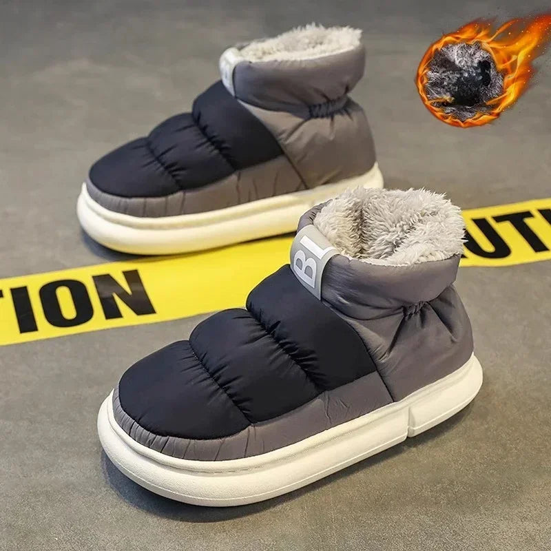 Snow Boots Men Women Winter New Lovers Plush Thick Comfortable Cotton Shoes Waterproof Anti Slip Outdoor Casual Shoes Flats