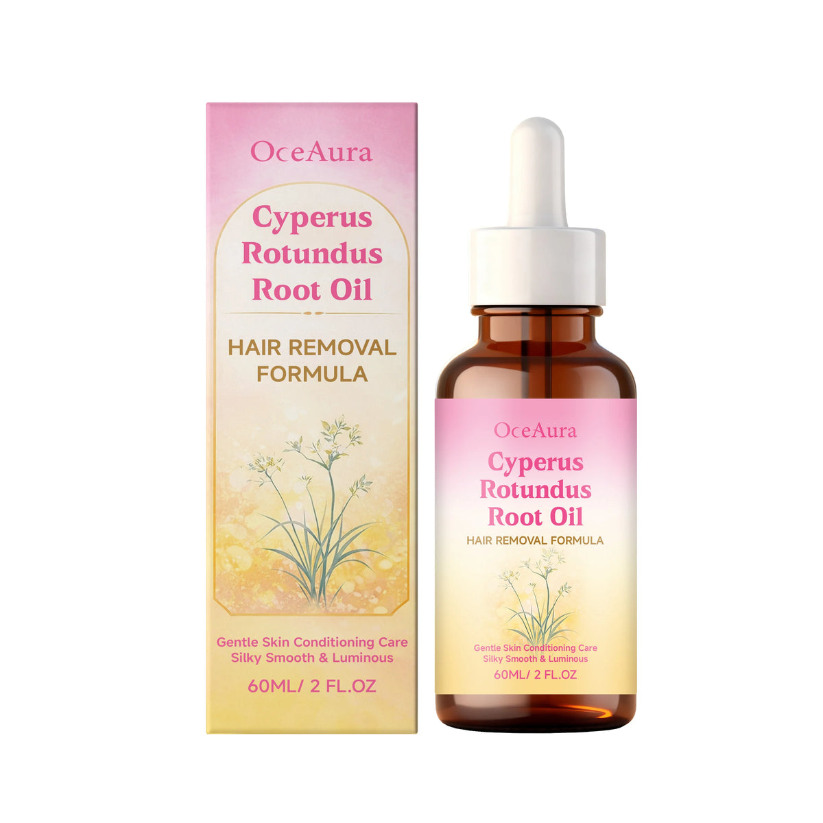 Cyperus Rotundus Hair Removal Oil Hair Growth Inhibitor Skin Smoothing Soothing Refreshing Cleansing Moisturizing Depilatory Oil