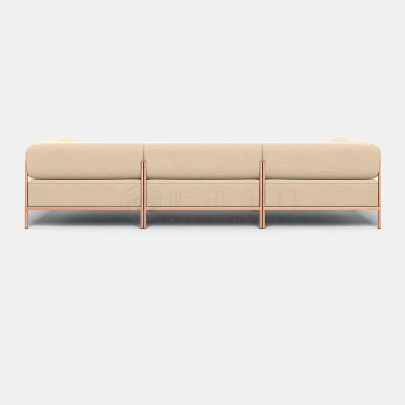 F1 minimalist small apartment metal fabric light luxury modern living room exhibition hall complete sofa
