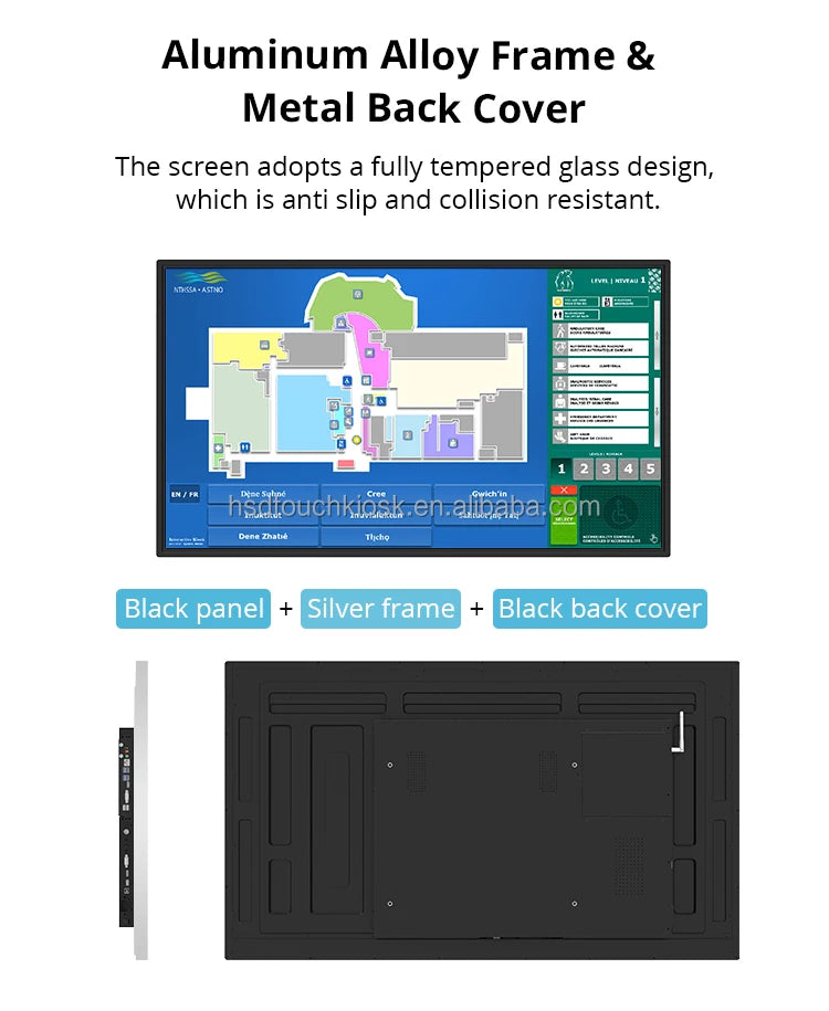 32 43 49 55 Inch Wall Mount Android LCD Monitor Touch Screen Kiosk Indoor Advertising Video Player