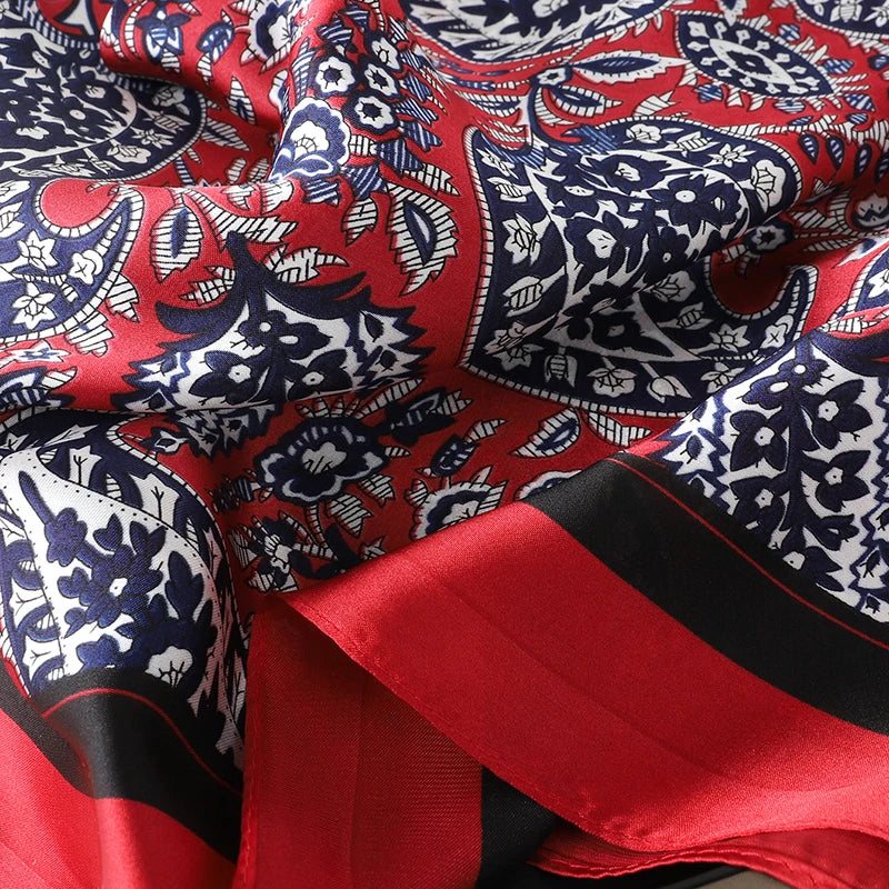 Lady Hair Dot Scarf Female Silk Square Scarves Head Wraps for Women Bandana Fashion Foulard Shawls Female Neckerchief Summer