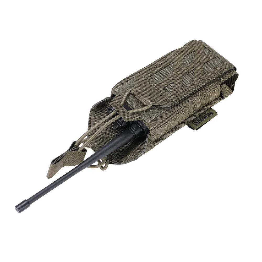 500D Tactical Walkie Talkie Pouch Nylon Molle Radio Pouch Portable Outdoor Hunting Sports Phone Holder Interphone Holster
