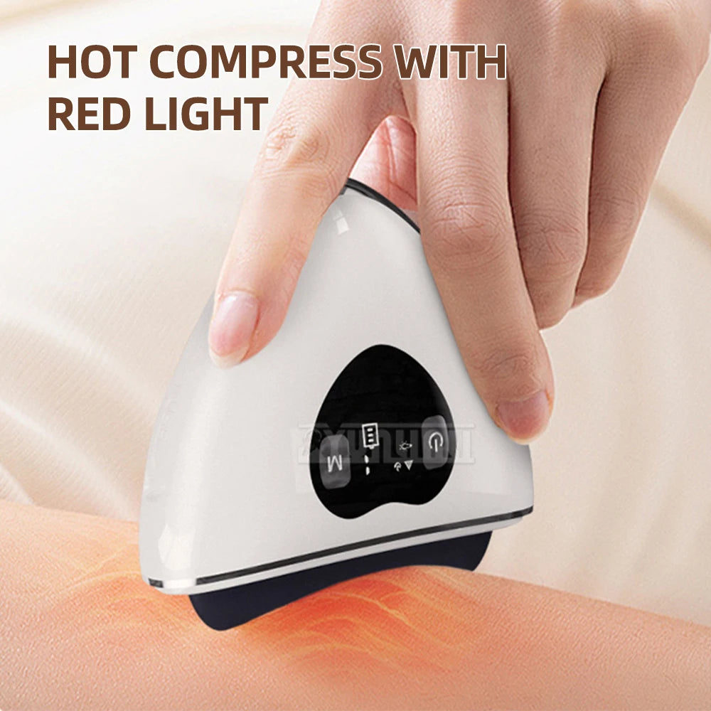 Bianstone Gua Sha Instrument with EMS Micro-current acupuncture point massage around the eyes and bags