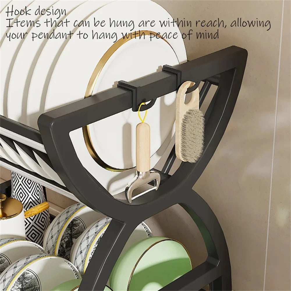 Kitchen Storage Rack, Bowl And Dish Storage Rack, Drain Rack, Household Multifunctional Bowl And Chopstick Rack Storage Box 