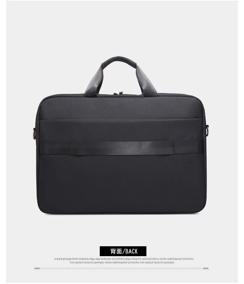 Men's Handbag Custom Image With Printed Logo Name Business Briefcase15.6-17.3inch Nylon Waterproof Laptop Bag