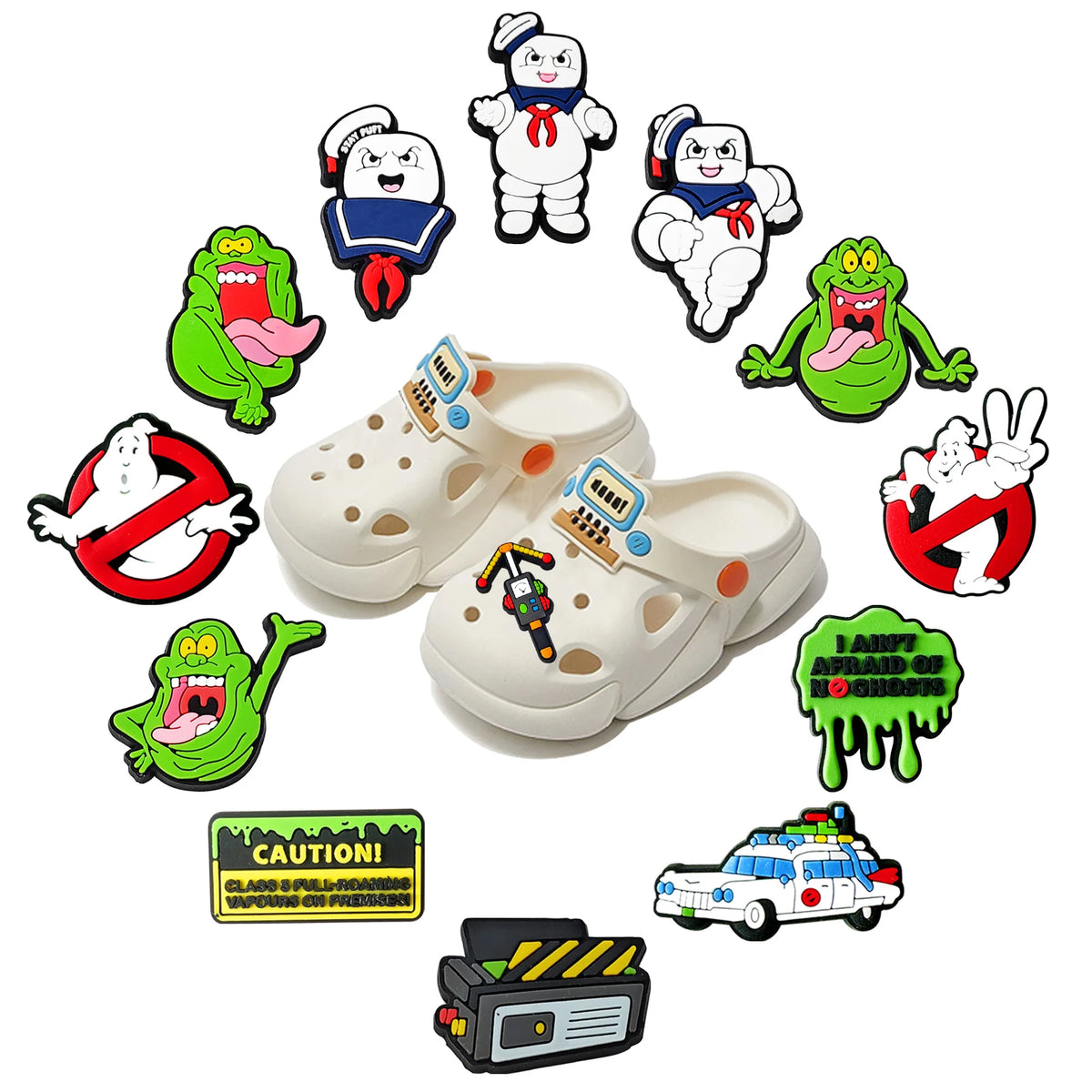1-13pcs Hot Movies Ghost Shoe Charms DIY Cartoon Garden Shoes Decorations Accessories for Clog Sandal Buckle Kids Party Gifts