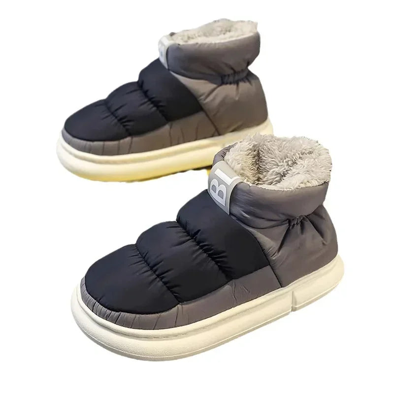 Snow Boots Men Women Winter New Lovers Plush Thick Comfortable Cotton Shoes Waterproof Anti Slip Outdoor Casual Shoes Flats