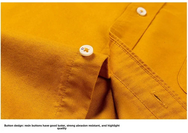 2027 Cotton Stand-up Neck Oxford Spinning Anti-wrinkle Casual Spring Autumn New Men's Shirt Jackets Long Sleeve Shirt Men's
