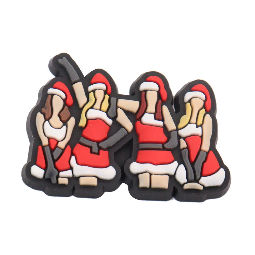 1-35PCS PVC Shoe Charms Limit Dose Not Exist Cool Libra Girls Thank You Love Feminist Buckle Clog Hole Slipper Decoration