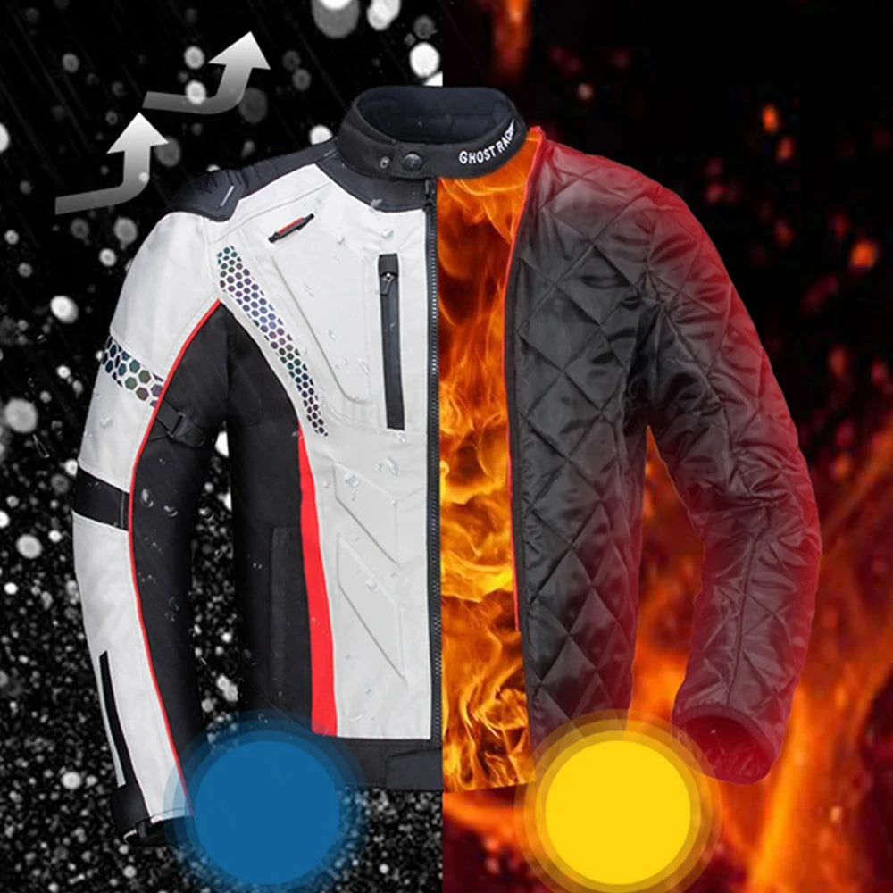 Waterproof Motorcycle Jacket Men Blouson Moto Autumn Winter Cold-proof Motocross Motorbike Riding Clothing Motorcycle Equipment