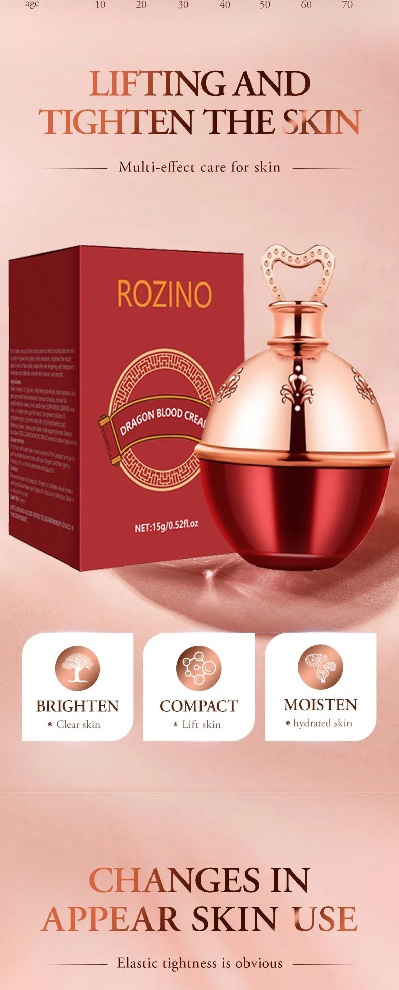 Wrinkle Smooth Dragon Blood Cream Concealer Moisturizing Repair Cosmetics Anti-aging Women Face Beauty Nourish Skin Care Product