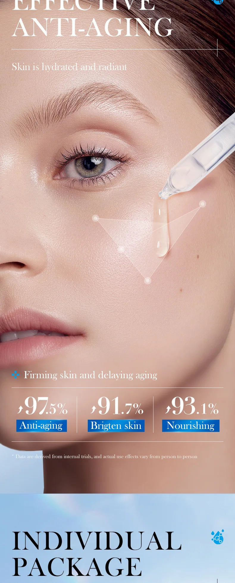 Hyaluronic Acid Wrinkle Remover Essence Fade Fine Lines Face Serum Anti Aging Firming Lifting Whitening Korean Skin Care