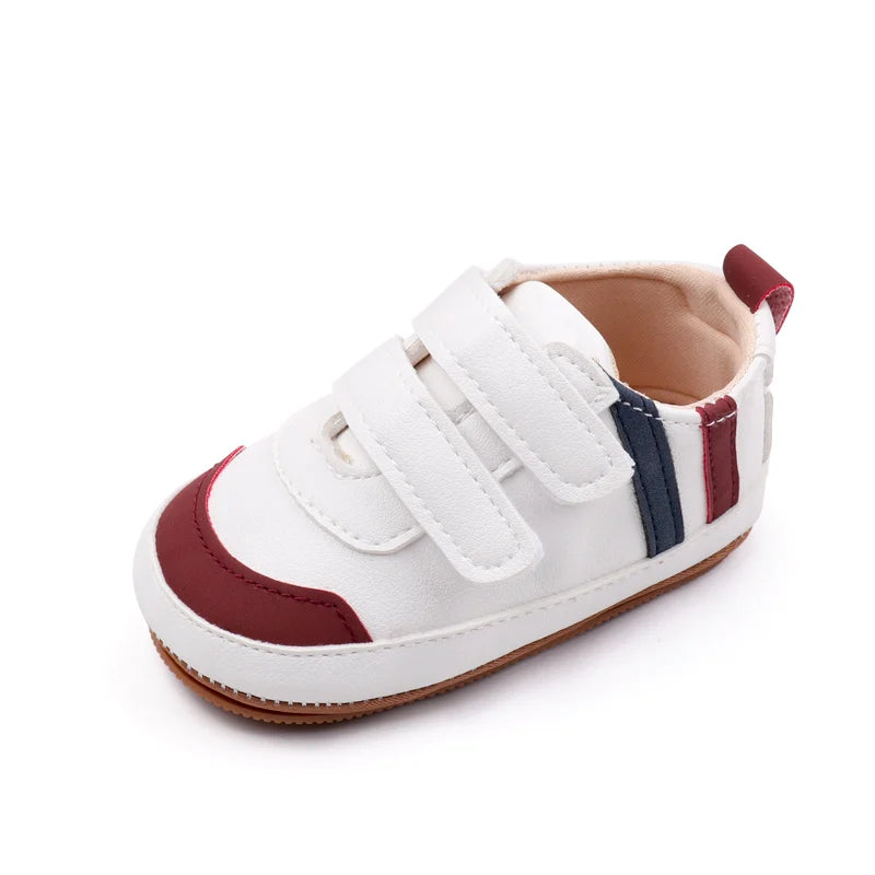 Baby Shoes Soft PU PVC High Quality Anti-slip Sole Newborn Toddler Prewalking Sneaker Spring and Autumn Style 2024 New BXC3223