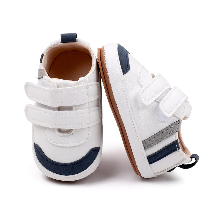 Baby Shoes Soft PU PVC High Quality Anti-slip Sole Newborn Toddler Prewalking Sneaker Spring and Autumn Style 2024 New BXC3223