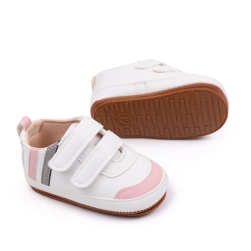 Baby Shoes Soft PU PVC High Quality Anti-slip Sole Newborn Toddler Prewalking Sneaker Spring and Autumn Style 2024 New BXC3223