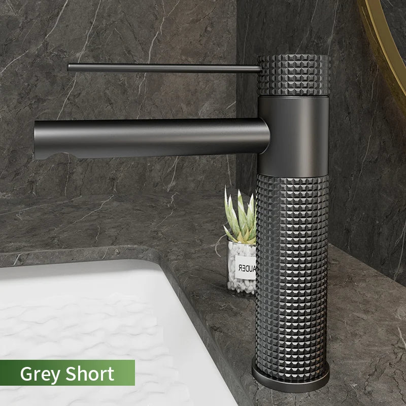 Black Basin Faucet Bathroom Washbasin Water Mixer Tap Hot Cold Water Basin Sink Tap Bathroom Faucet Tap Brushed Gold Faucet