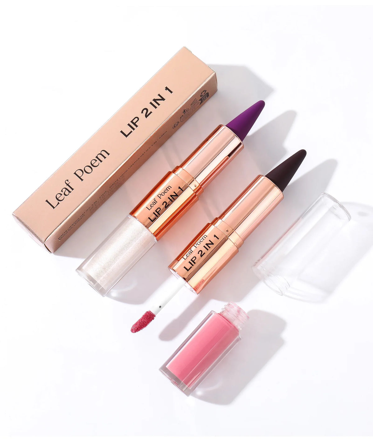 Sexy Red Black Lipstick Waterproof Lipliner Makeup Black Purple Rose Double Head Matte Lipgloss Tapered Lip Liner Contour Pencil