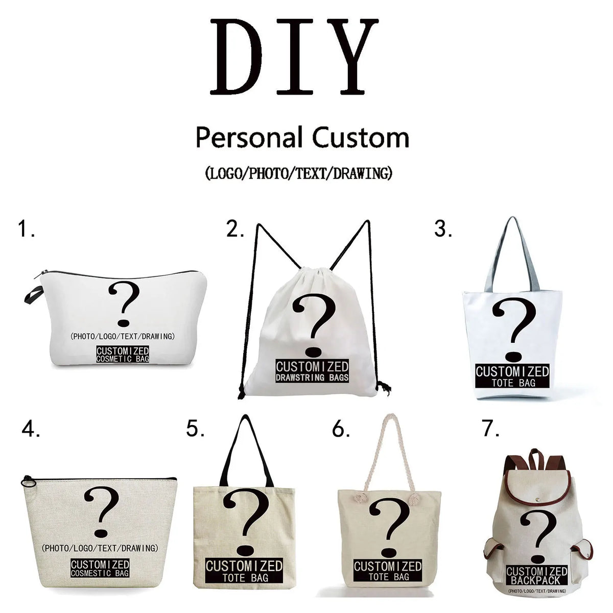 Personal Customize Women Tote Bag With Print Logo Custom Your Pictures Shopping Bag DIY Handbags Cosmetic Bags Suit Dropshipping