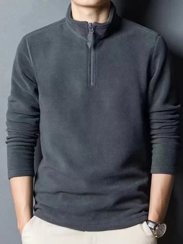 Men's Half-Zip Fleece Pullover Sweatshirt