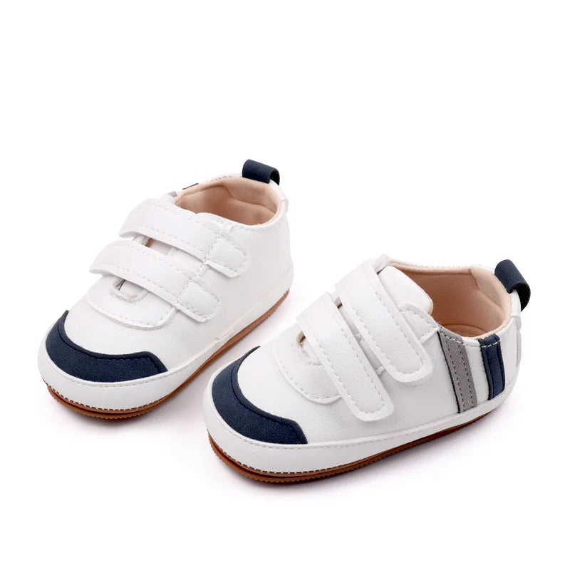 Baby Shoes Soft PU PVC High Quality Anti-slip Sole Newborn Toddler Prewalking Sneaker Spring and Autumn Style 2024 New BXC3223