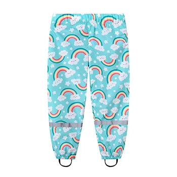 2 3 4 5 6 7 8 Years Girls Waterproof Pants Cute Cartoon Spring And Autumn Kids Pants New Fashion Boys Outdoor Children Clothing
