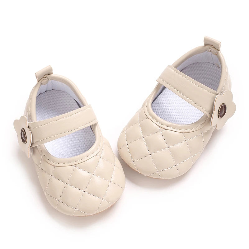 0-1Year Baby Shoes Infant Pre-Walker Shoes Girls Princess Bow Shoes Cute Breathable Flower Soft Sole Casual Sports Footwear
