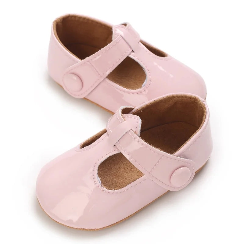 Baby Learning Walk Shoes,Multi Color Patent T-Strap Mary Jane Shoes,Soft Fashion Infant Daily Footwear for Baby Girls 0-1 Year