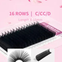 GAHAMACA Eyelash Extension 0.07mm C/D/L/LU Curl Lash 3dW-Shape Eyelashes Extension Natural Soft Premade False Lashes ๏ปฟWholesaled