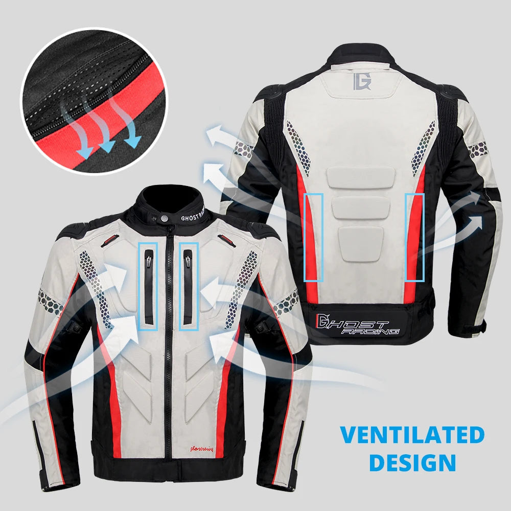 New Motorcycle Jacket Pants Suit Protective Gear Motorbike Riding Jacket Waterproof Windproof Motorcycle Pants Suit
