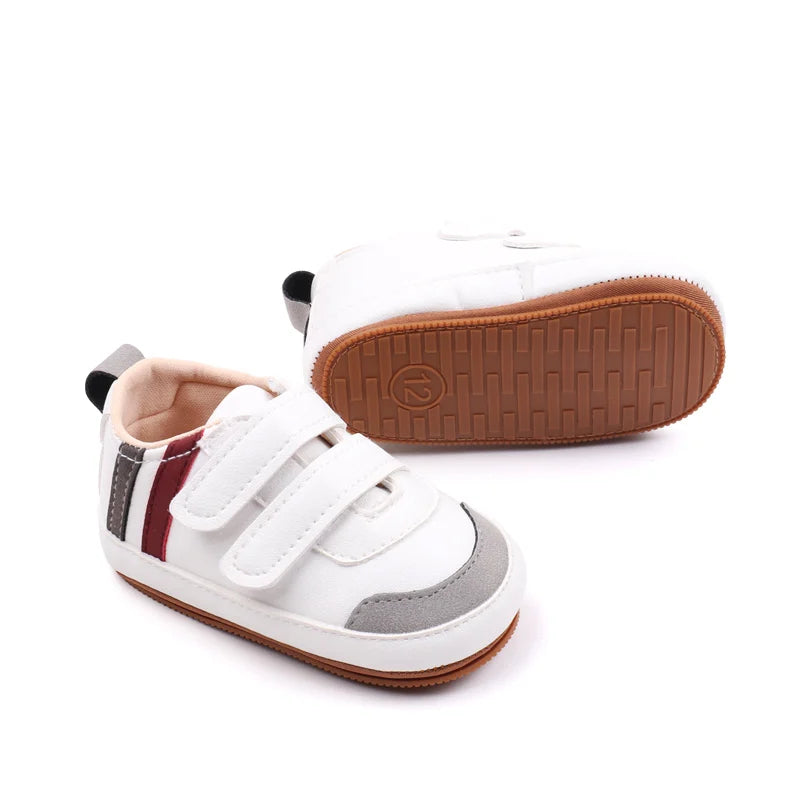 Baby Shoes Soft PU PVC High Quality Anti-slip Sole Newborn Toddler Prewalking Sneaker Spring and Autumn Style 2024 New BXC3223