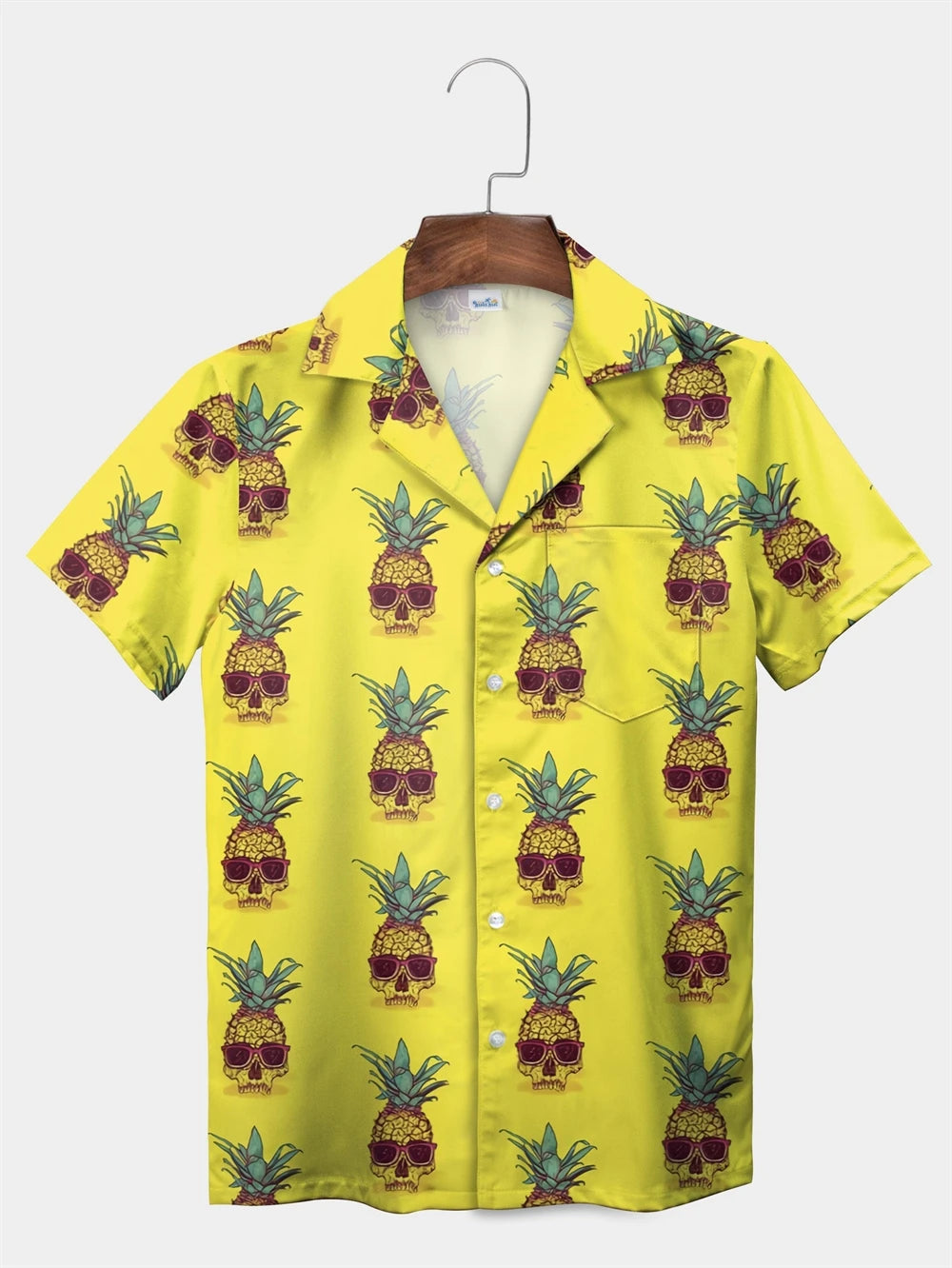 Tropical Plant Leaves Palm Tree Leaves Casual Shirt Botanical Print Light Color Shirt Pattern Men's Short Sleeve Hawaiian Shirts