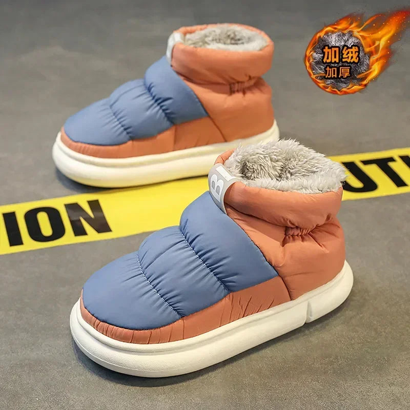 Snow Boots Men Women Winter New Lovers Plush Thick Comfortable Cotton Shoes Waterproof Anti Slip Outdoor Casual Shoes Flats