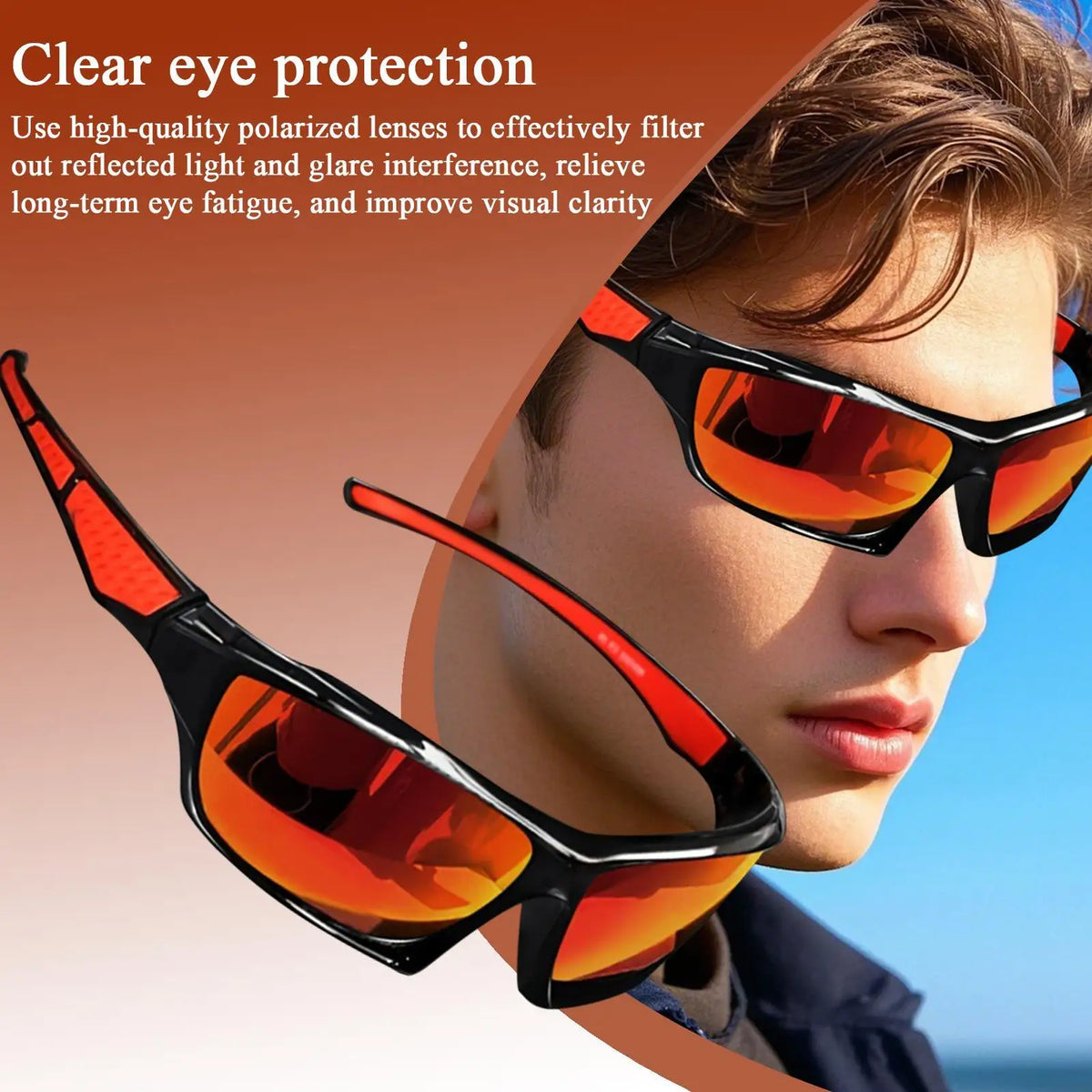 Mens Sun Glasses Lightweight Sun Glasses Polarized Sunglasses Outdoor night vision driver driving cycling sports glasses