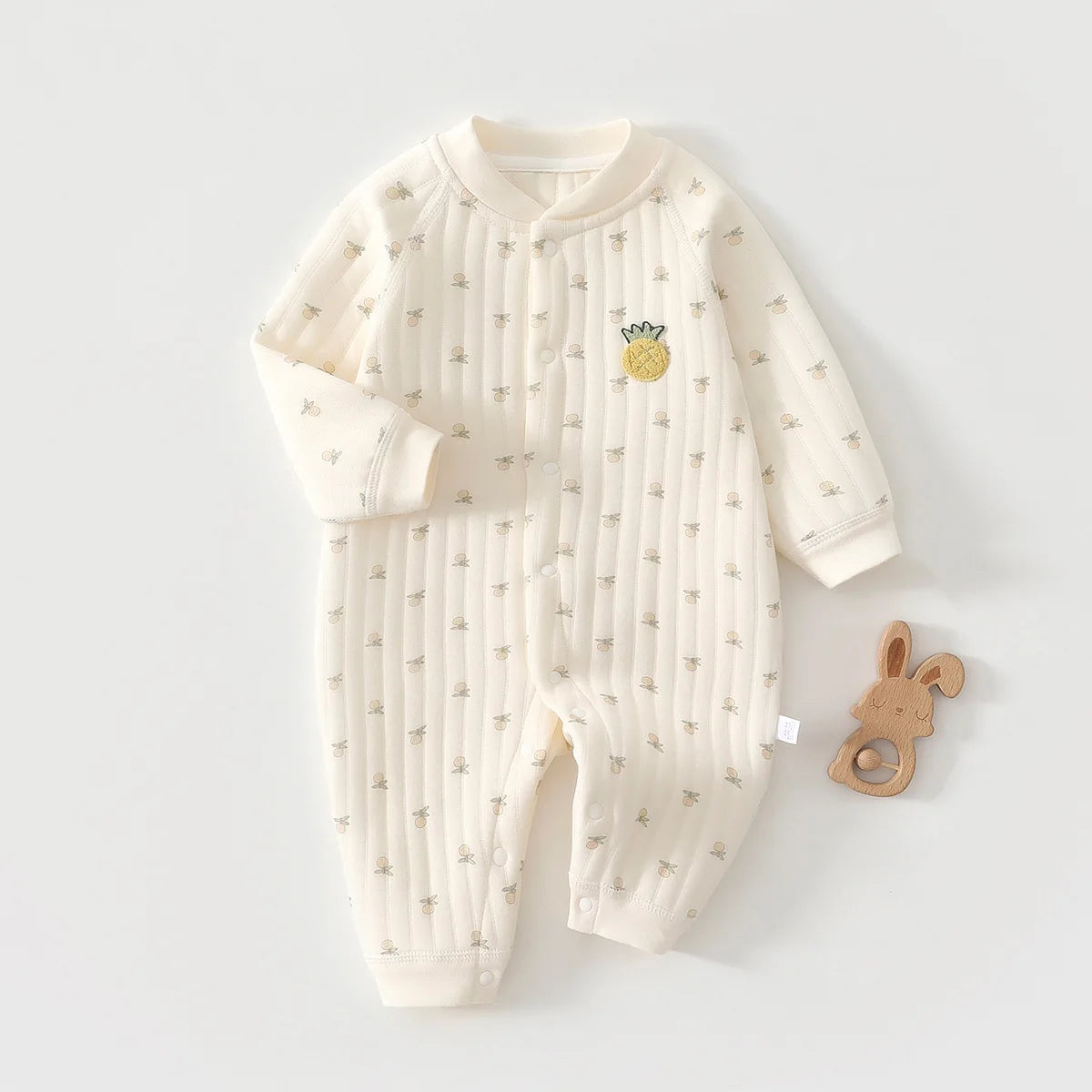 AYNIGIELL Autumn and Winter Newborn Jumpsuit, High-quality Pure Cotton Baby Girl Clothing 0-18 Month Baby Boy Outdoor Wear
