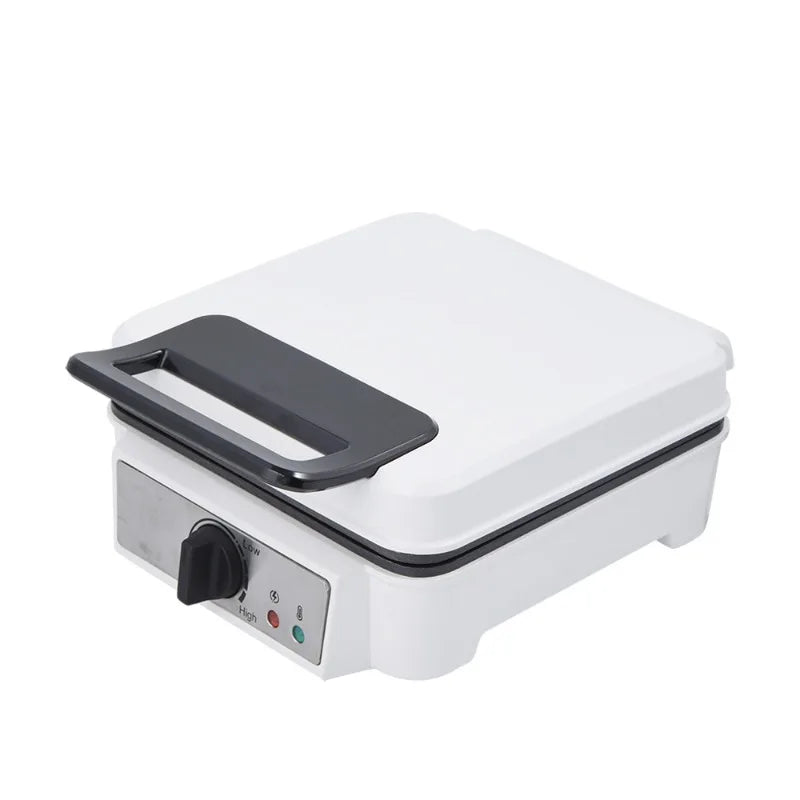 Custom OEM 1200w 4-piece non-stick square stainless steel Belgian waffle maker for breakfast at home