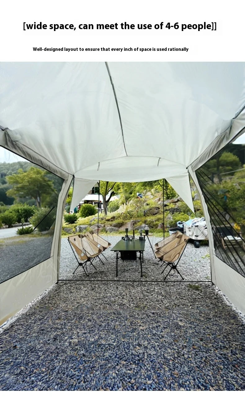 Portable Waterproof SUV Tail Tent Lohascamping Car box docking tent 3-4 people Dome tent Sunshade Tunnel style tent,Large tent,