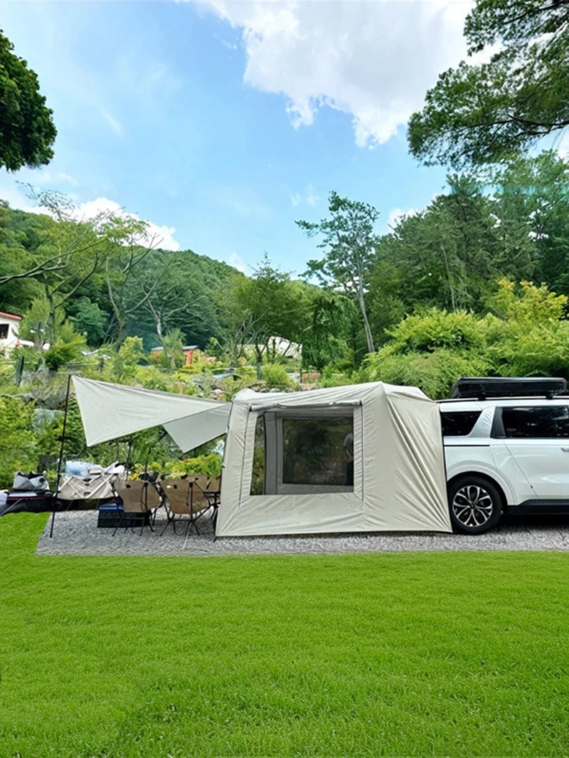 Portable Waterproof SUV Tail Tent Lohascamping Car box docking tent 3-4 people Dome tent Sunshade Tunnel style tent,Large tent,