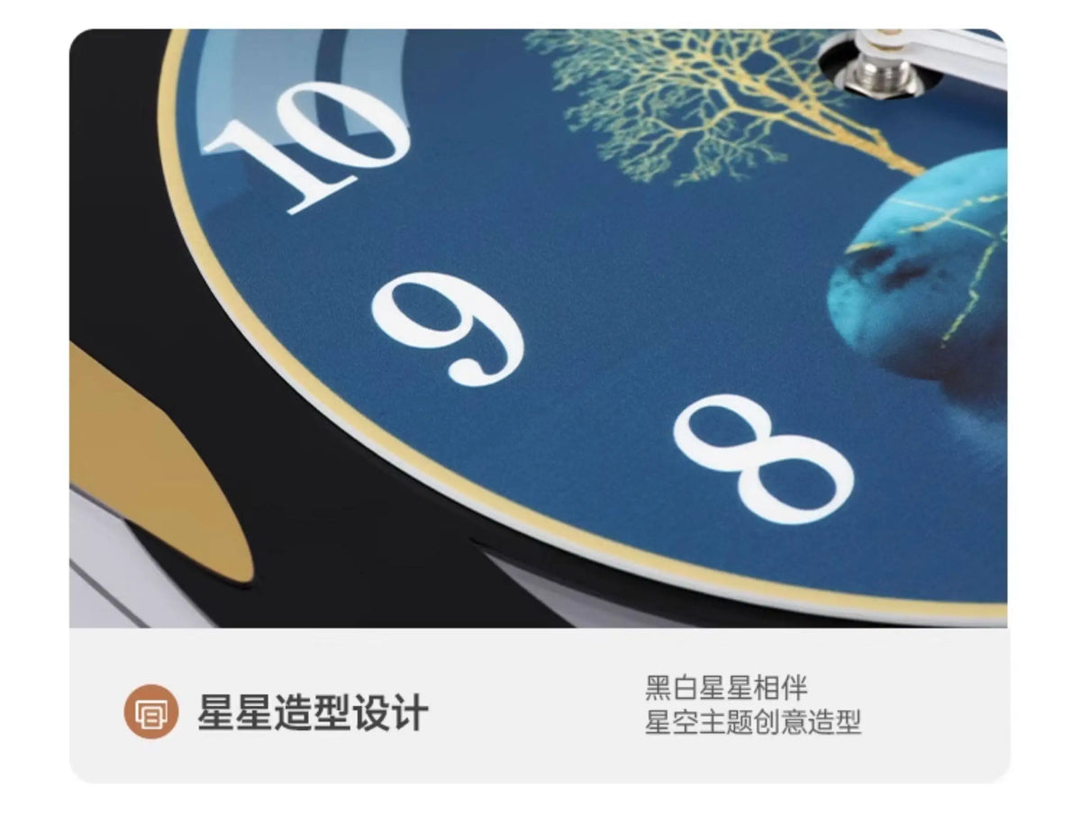 Chinese Style Xenomorph Wall Clock Modern Creative Luxury Metal Art Decor Silent Wall Watch For Living Room Study Home Decor