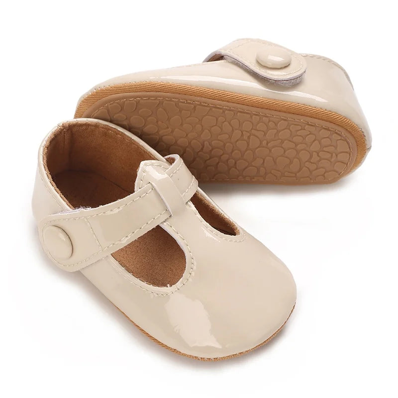 Baby Learning Walk Shoes,Multi Color Patent T-Strap Mary Jane Shoes,Soft Fashion Infant Daily Footwear for Baby Girls 0-1 Year