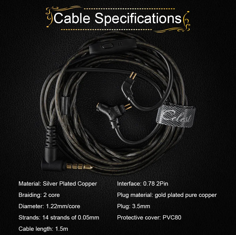Kinera Celest Wyvern / Wyvern PRO / Wyvern Black 1DD In-Ear Earphone Dynamic Driver 0.78mm Wired HiFi Earbuds Gaming Mic