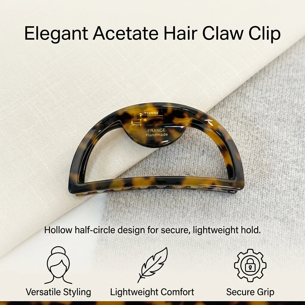 Women's Hair Claw Clips European And American Hair Accessories Hollow Hair Claw Clip Acetic Acid Grip Large Meatball Hair Claw
