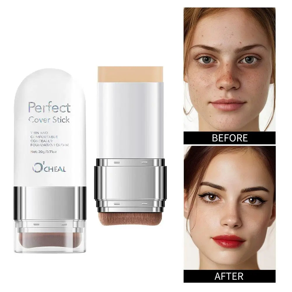 Perfect Cover Stick Concealer Foundation Stick, Lightweight Natural Coverage, Smooth Texture Easy Application For Daily Makeup