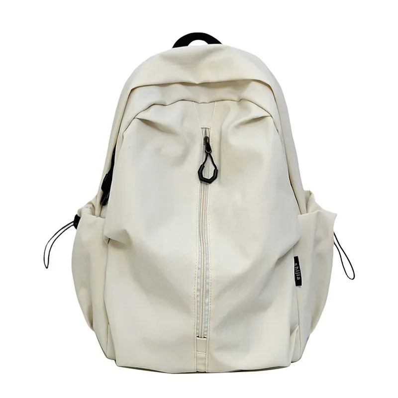 15.6 Inch Nylon Waterproof College Backpack Large Capacity Travel Unisex Laptop Backpacks Simple Design School Bag for Teenagers